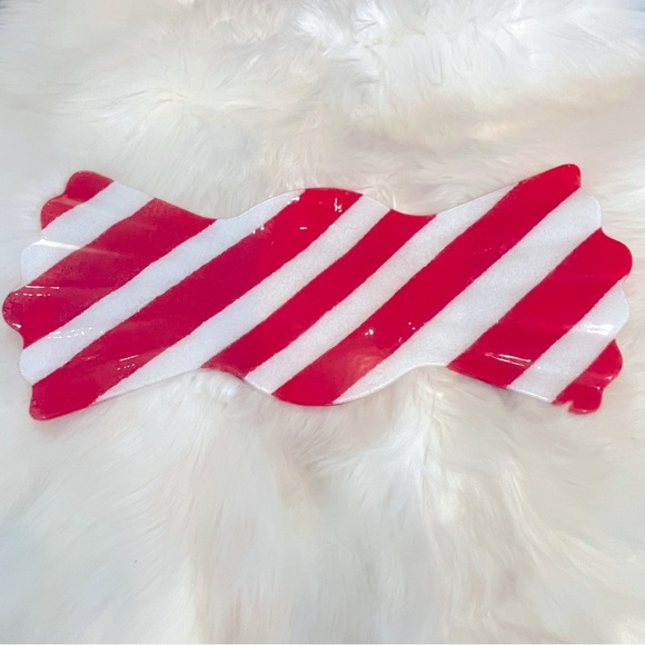 Peppermint Glass Candy Dish - Picture 3 of 6